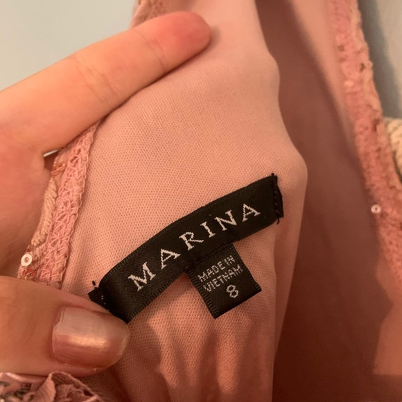 Marina Pink Sequin Sparkle Gown - Picture 4 of 6